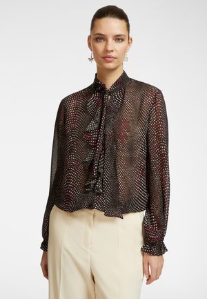 Elena Mirò, STAMPATA CON VOLANT E FIOCCO - Blusa - nero