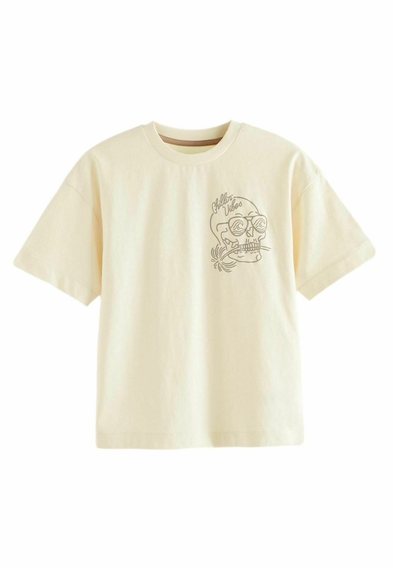 Next RELAXED FIT SHORT SLEEVE GRAPHIC STANDARD - T-Shirt print - neutral skull