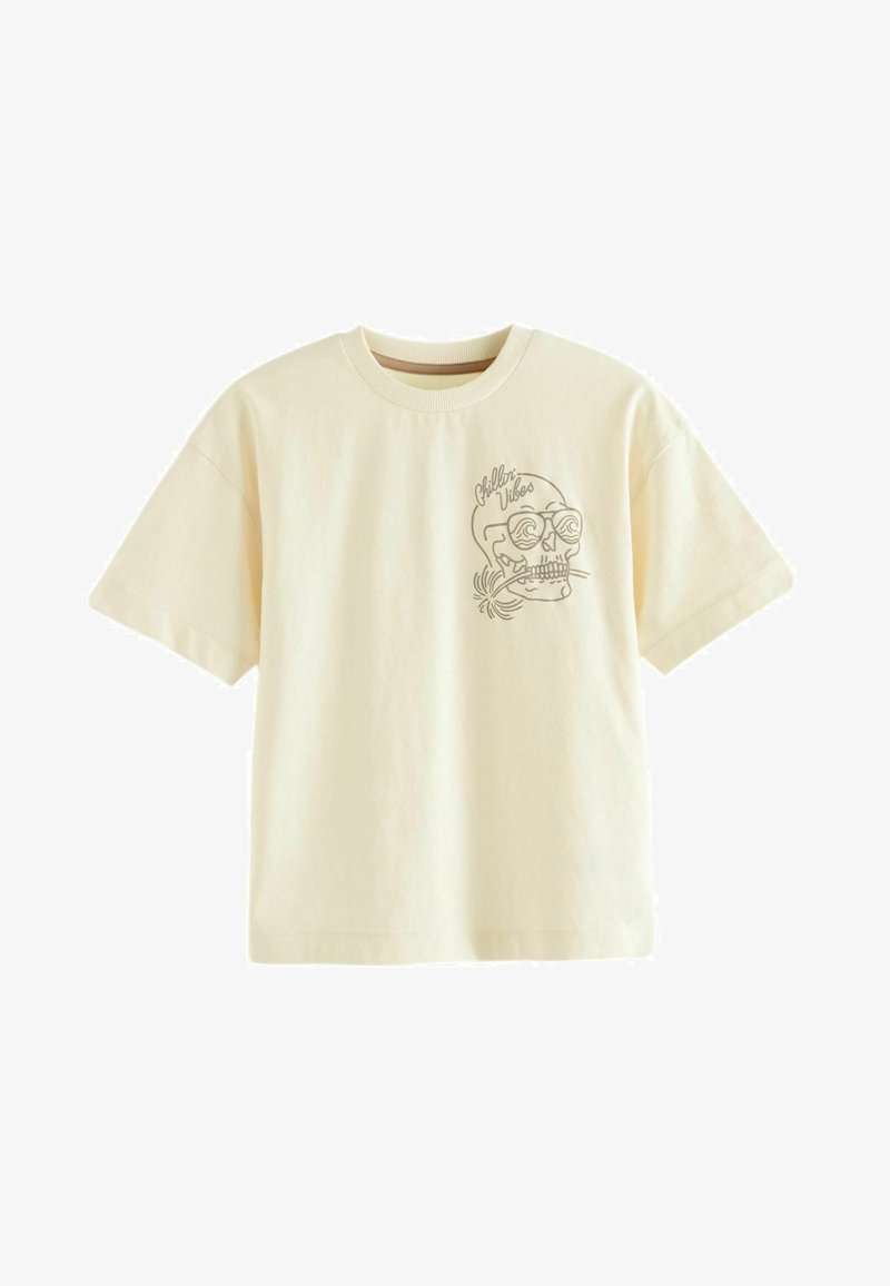 Next RELAXED FIT SHORT SLEEVE GRAPHIC STANDARD - Apdrukāts T-krekls - neutral skull