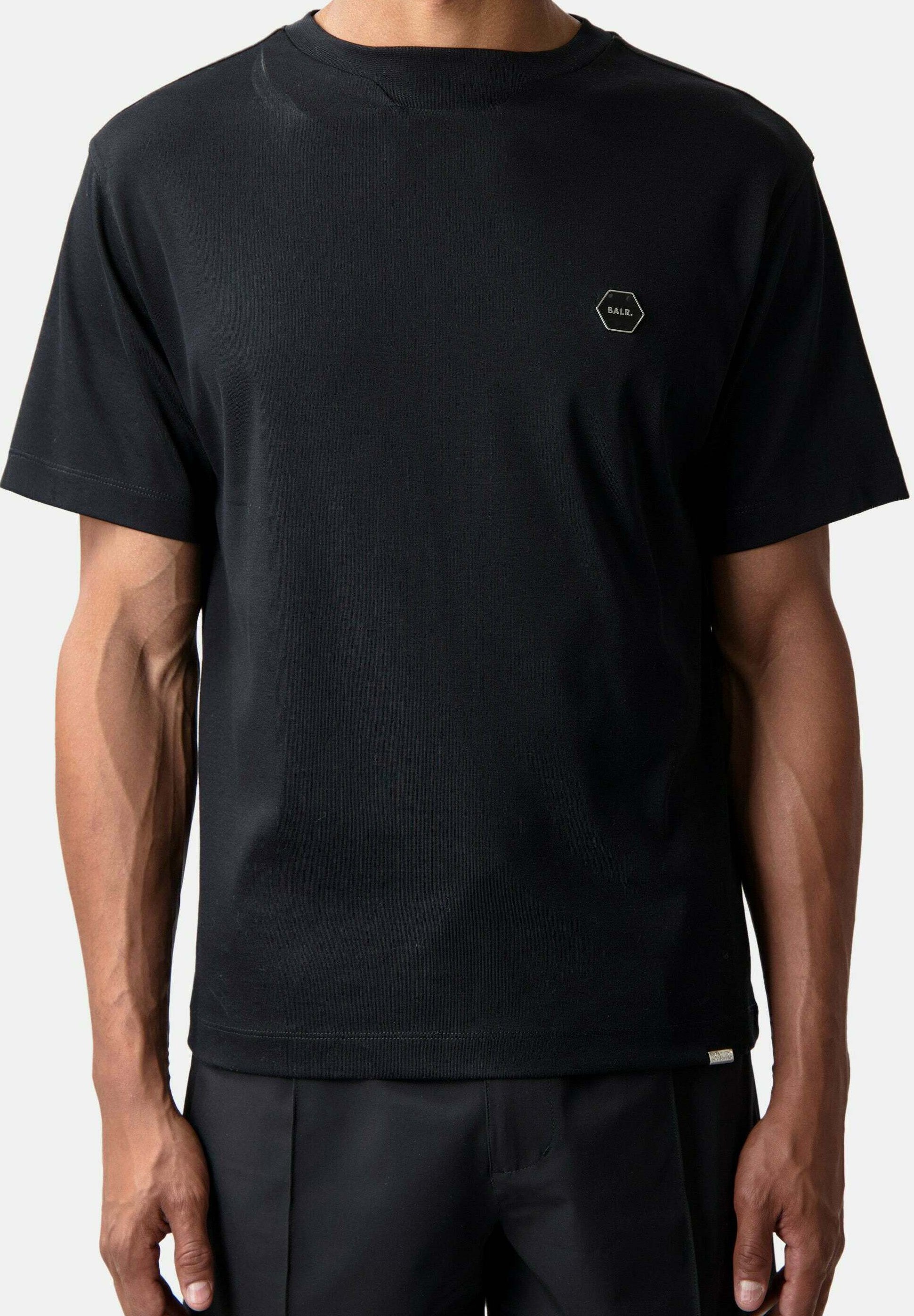 BALR. MONOGRAM EMBRO REGULAR FIT - Print T-shirt - jet black