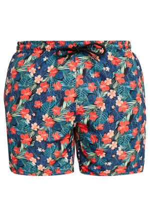 B T PATTERN - Shorts da mare - black