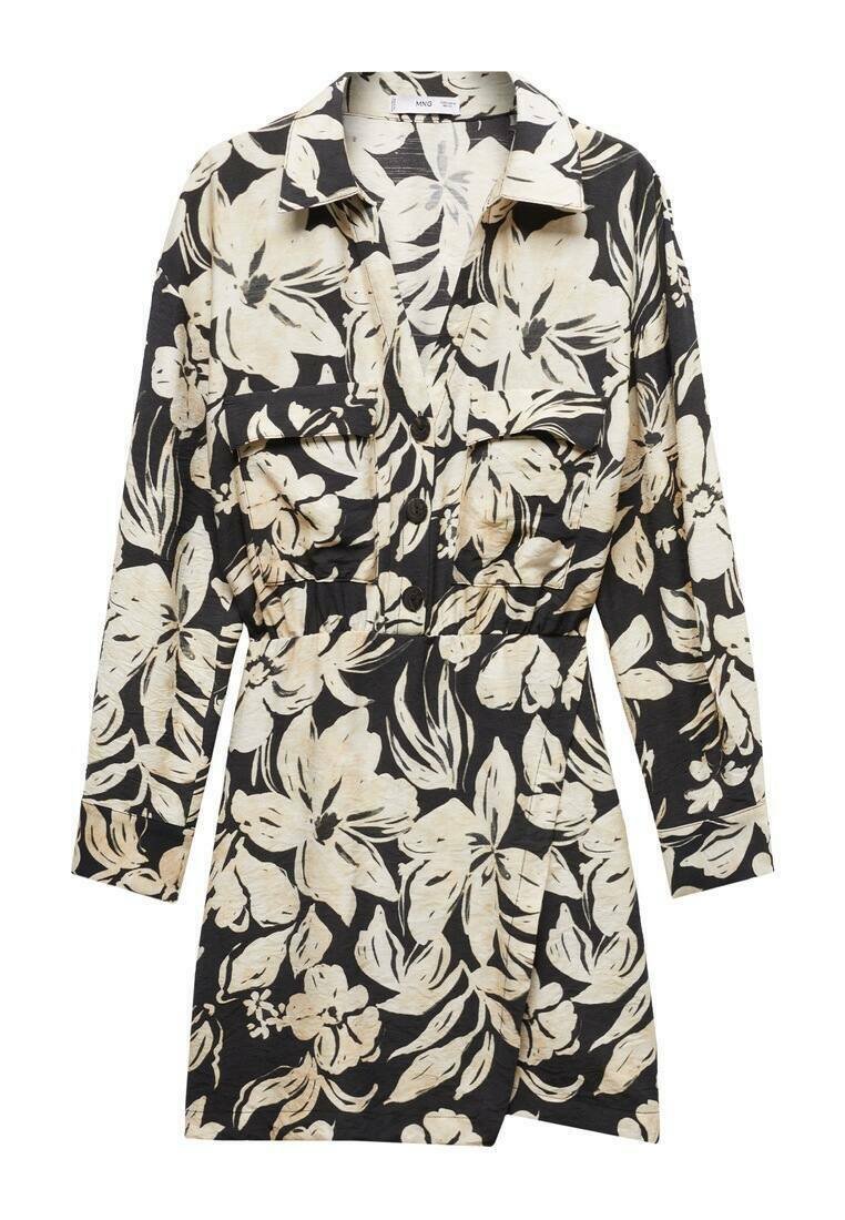 Mango Blousejurk zwart Mango Blousejurk zwart