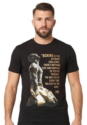 LEONE 1947, MAN SHORT SLEEVES HISTORY GOLD - T-shirt imprimé - black