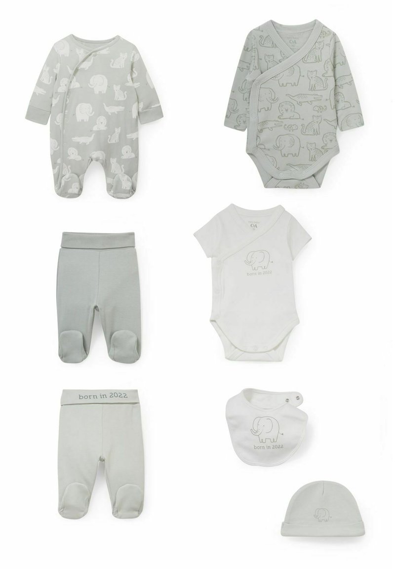 Kinder Shirts & Tops | C&A SET Strampler Mütze mint green gray/mint - XI05554 Kinder Shirts & Tops | C&A SET Strampler Mütze mint green gray/mint - XI05554