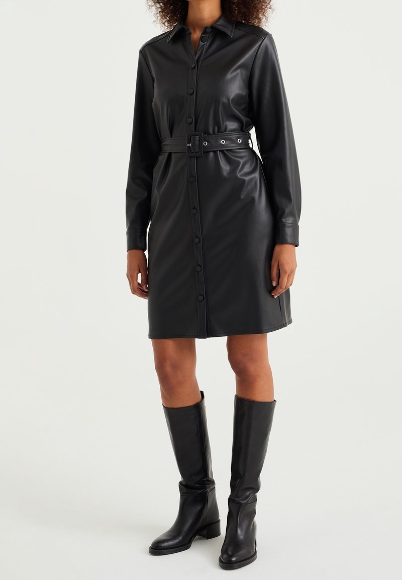 WE Fashion Shirt dress - black - (Pre-owned) - Zalando.ie WE Fashion Shirt dress - black - (Pre-owned) - Zalando.ie