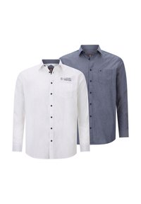 DOPPELPACK ULFE - Hemd - dunkelblau weiß