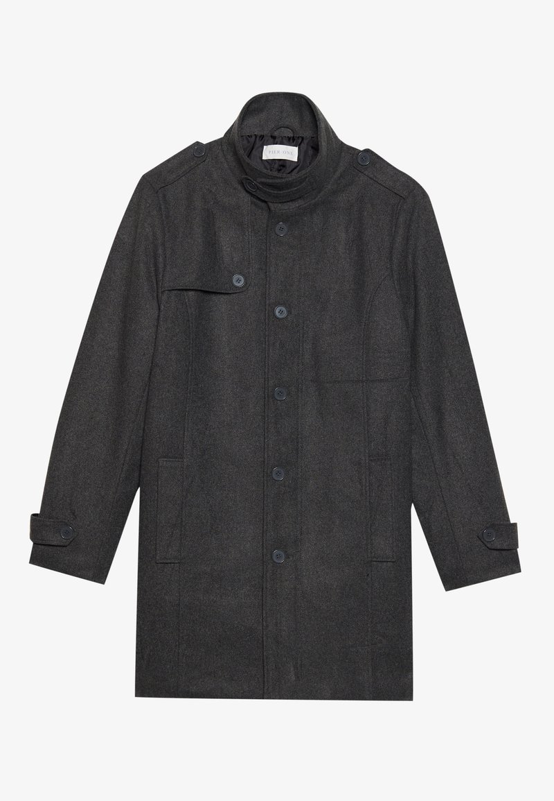 Pier One Halflange jas donkergrijs gemêleerd Pier One Halflange jas donkergrijs gemêleerd