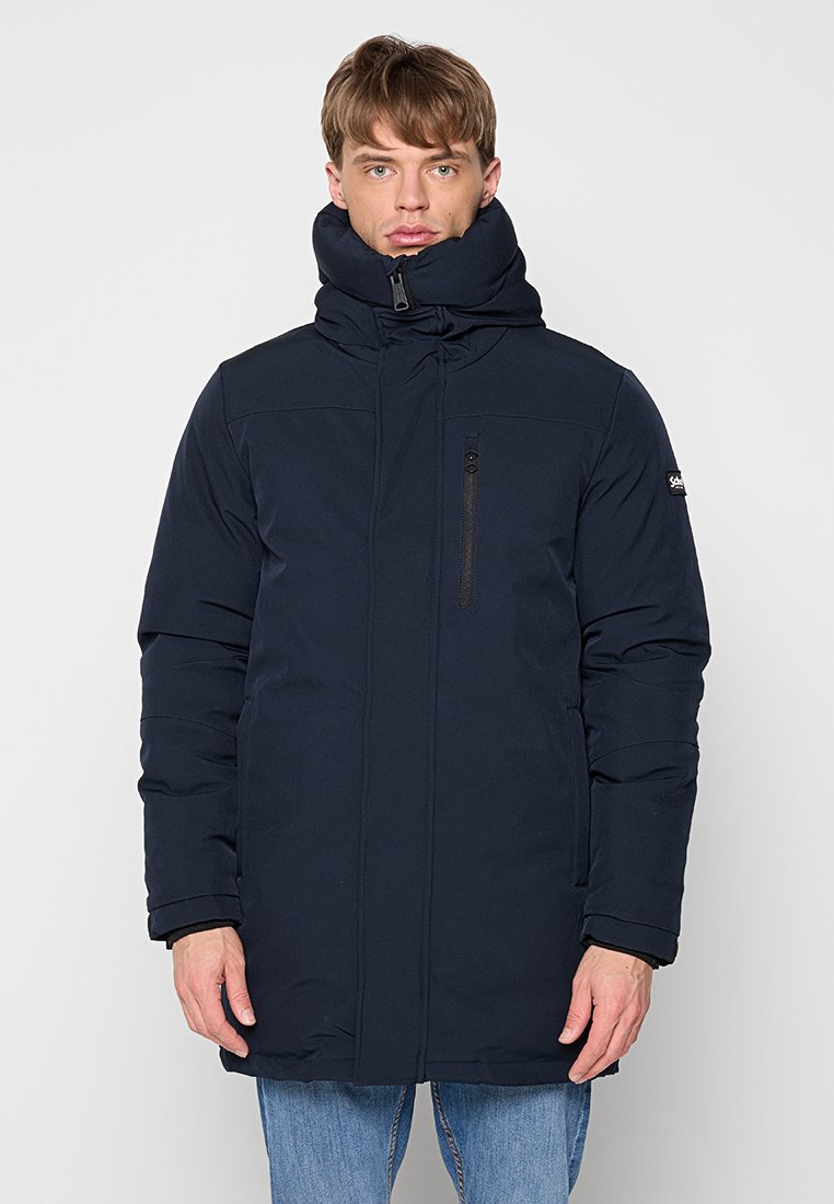 Schott Wintermantel donkerblauw