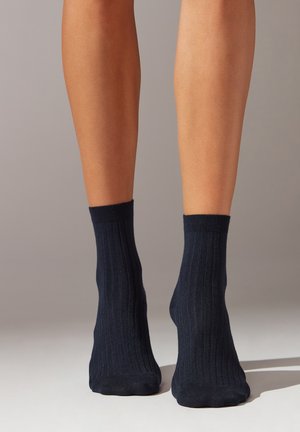 Calzedonia KURZE SOCKEN MIT CASHMERE niebieski