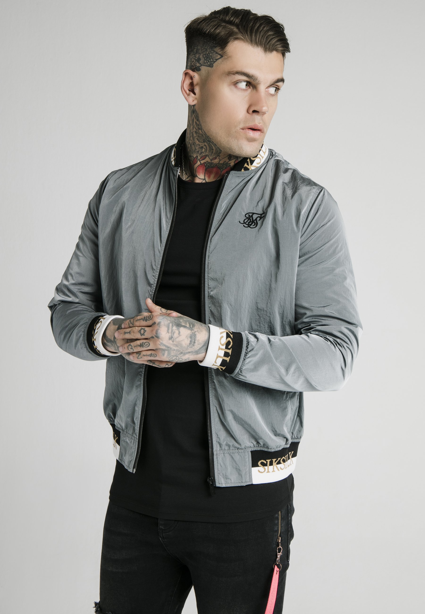 sik silk bomber jacket