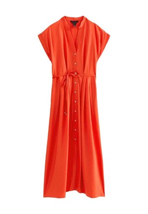 New Look, RED TOGGLE SHIRT MIDI DRESS - Vestido camisero - red
