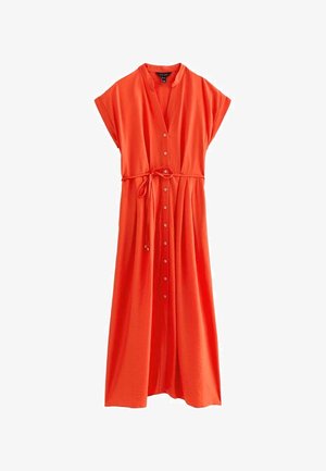 New Look, RED TOGGLE SHIRT MIDI DRESS - Vestido camisero - red