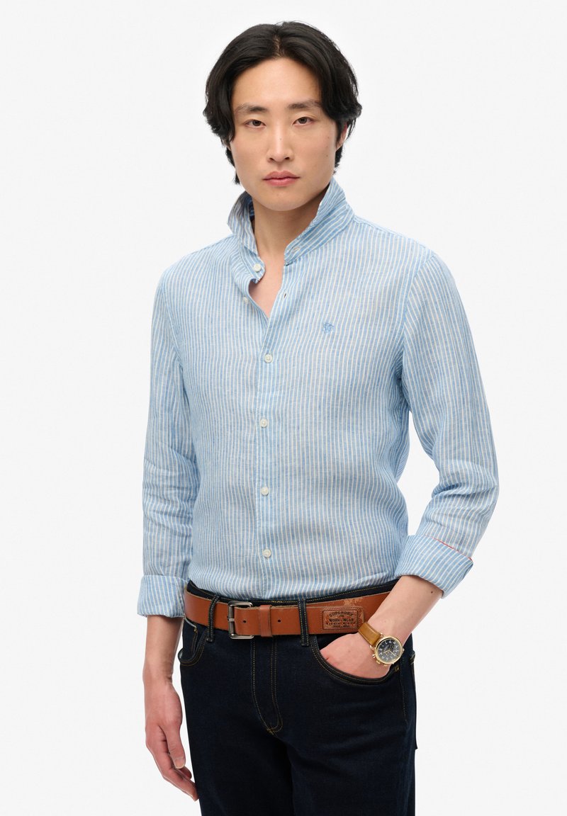 Superdry & Co EMBROIDERED VACATION  - Overhemd - azure blue stripe