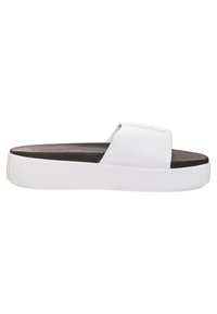 Puma PLATFORM SLIDE  - Sandales de bain - puma white/puma black