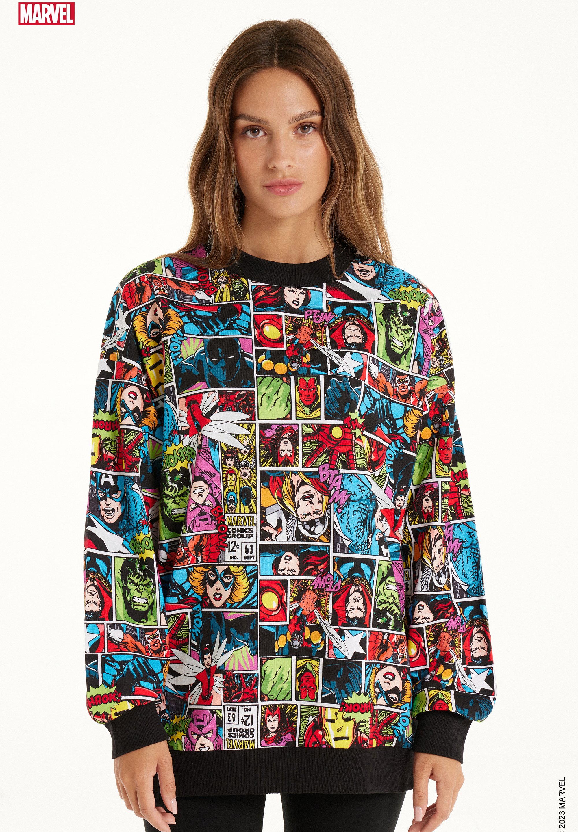 Tezenis MARVEL - Sweatshirt - stampa marvel comics allover/multicolore -  ZALANDO.FR