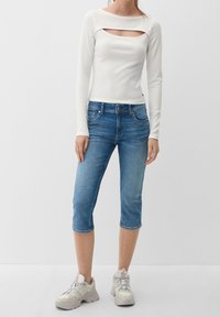 QS Jeansshorts - dark-blue denim