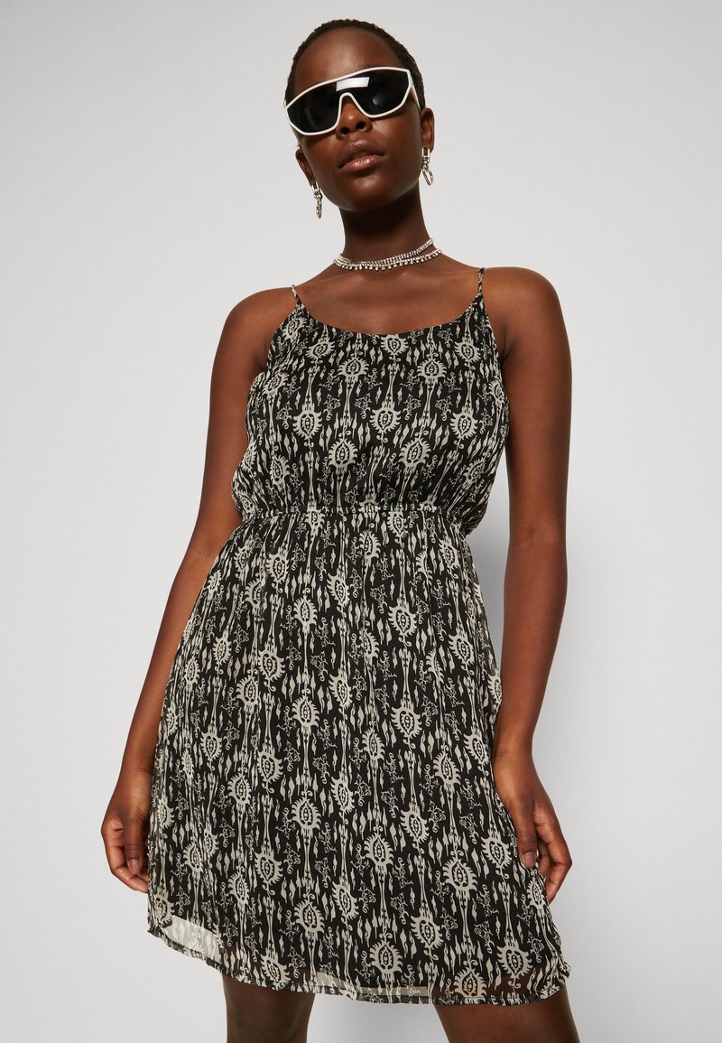 VERO MODA VMSILLA LS Korte Jurk LT BL GA NOOS Damesjurk, zwart (zwart), S