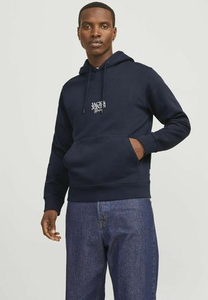 Jack & Jones LOGO - Felpa con cappuccio - navy blazer