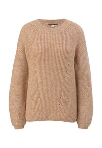 Langarm-Pullover Mit Glitzersteinchen In Beige-meli Produktbild-Vorschau 6