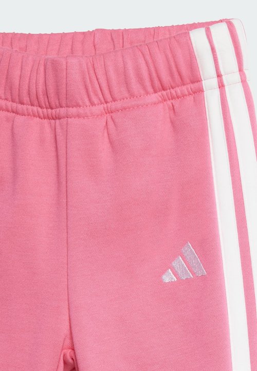 adidas 3S FT JOG SET - Trousers - clear pink/white/white — foto 4
