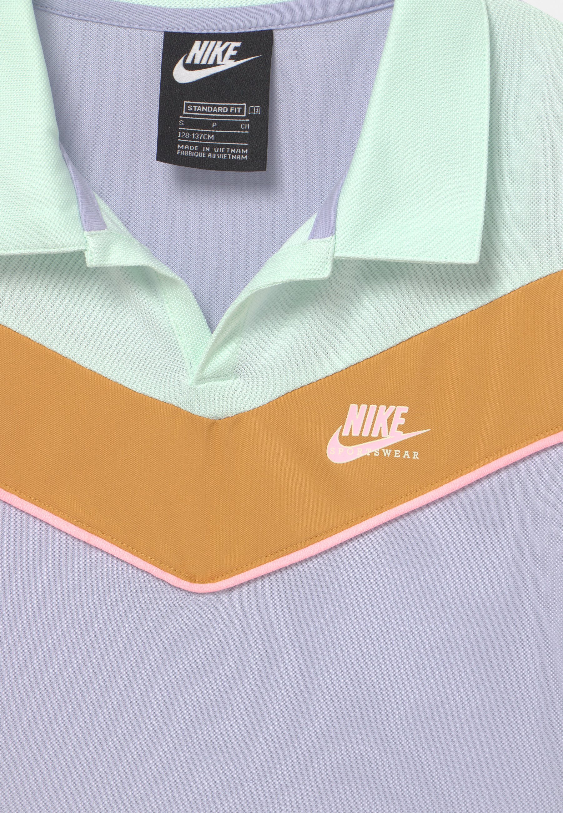 Nike Sportswear HERITAGE - Polo shirt - purple chalk/barely  green/bucktan/purple - Zalando.ie