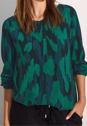 Blouse - mottled dark green