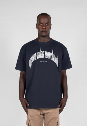 Apdrukāts T-krekls - navy