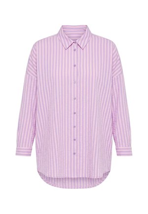 Studio Untold, HEMD, OVERSIZE SHAPE, SEERSUCKER, STREIFEN - Skjortebluser - lilac