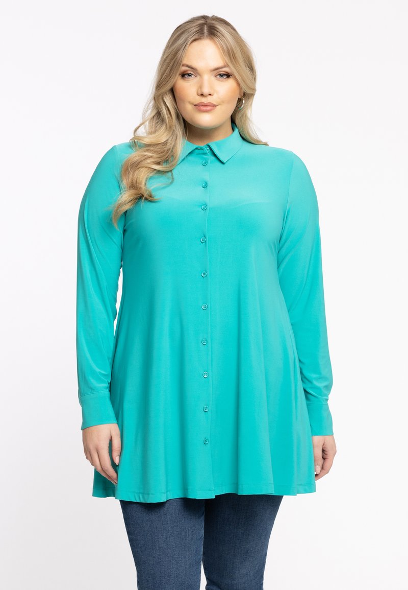 YOEK WITH COLLAR - Overhemdblouse - turquoise