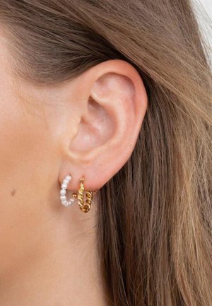 ByNouck, PEARL HOOP SET - Earrings - white