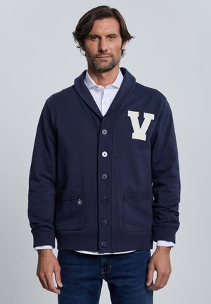 SMOKING - Chaqueta de punto - azul marino