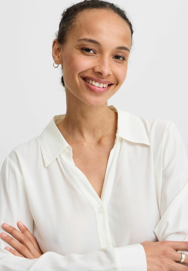 BYHUBBA - Button-down blouse - marshmallow4