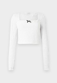 Langærmet T-shirt - white/black