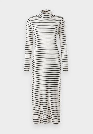 FRANCES DRESS IN STRIPE - Džemperkleita - ecru/black