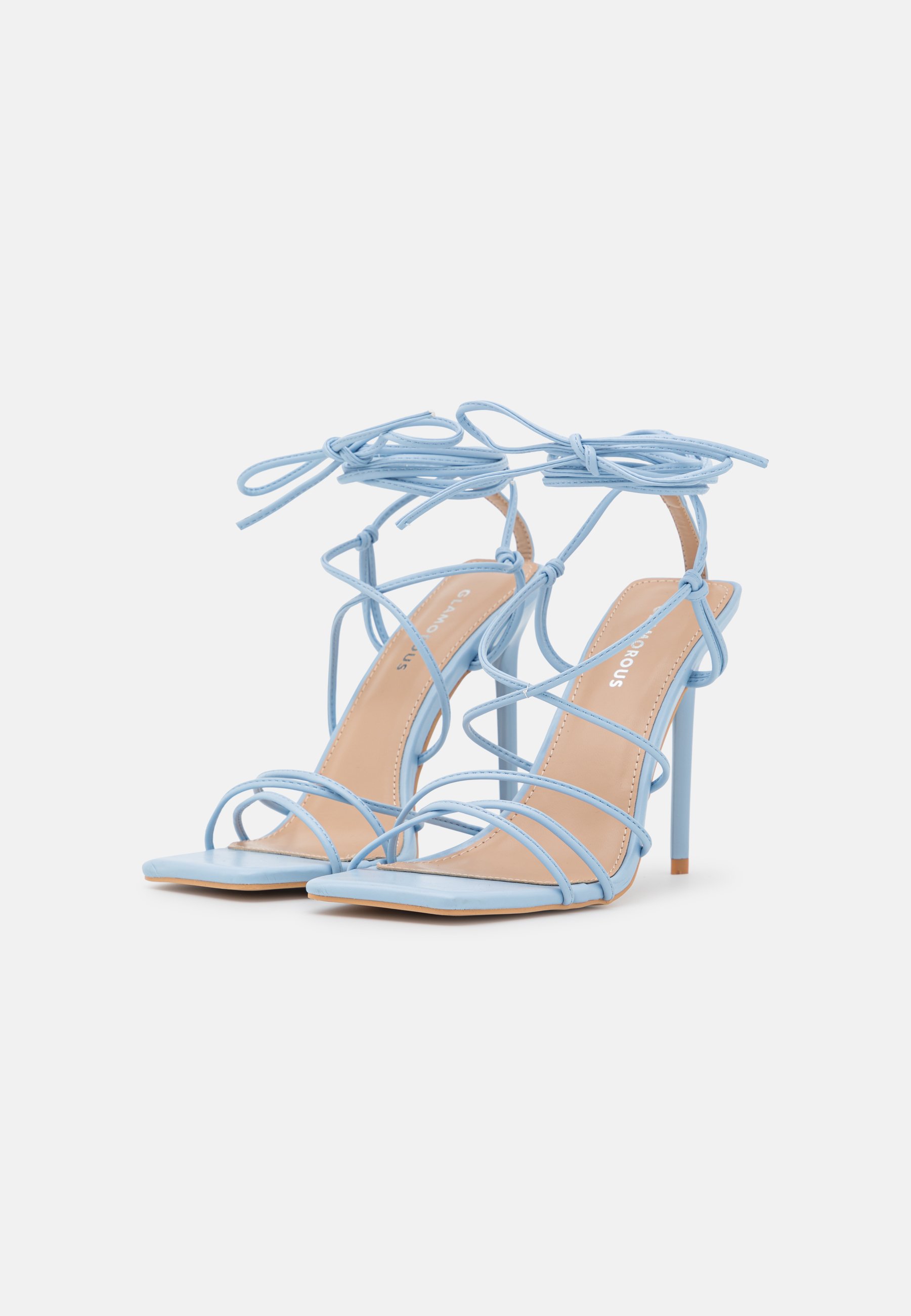 light blue barely there sandals