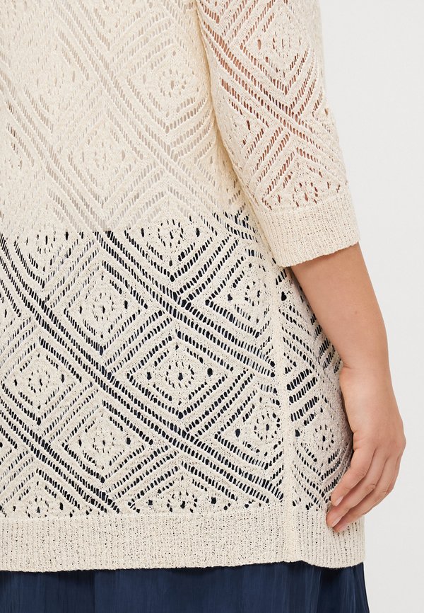 CARWISTY 3/4 OPEN CARDIGAN - Cardigan - ecru3