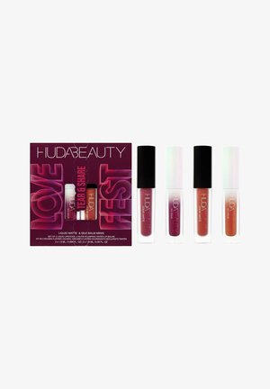 HUDA BEAUTY LOVEFEST TEAR & SHARE - LIPPENSTIFT-SET - Liquid lipstick - liquid matte minis quad love fest