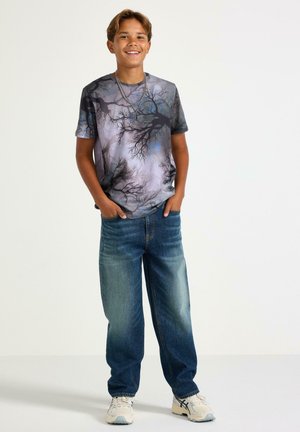 Lindex, LINDEX T-SHIRT LINDEX - Printtipaita - black