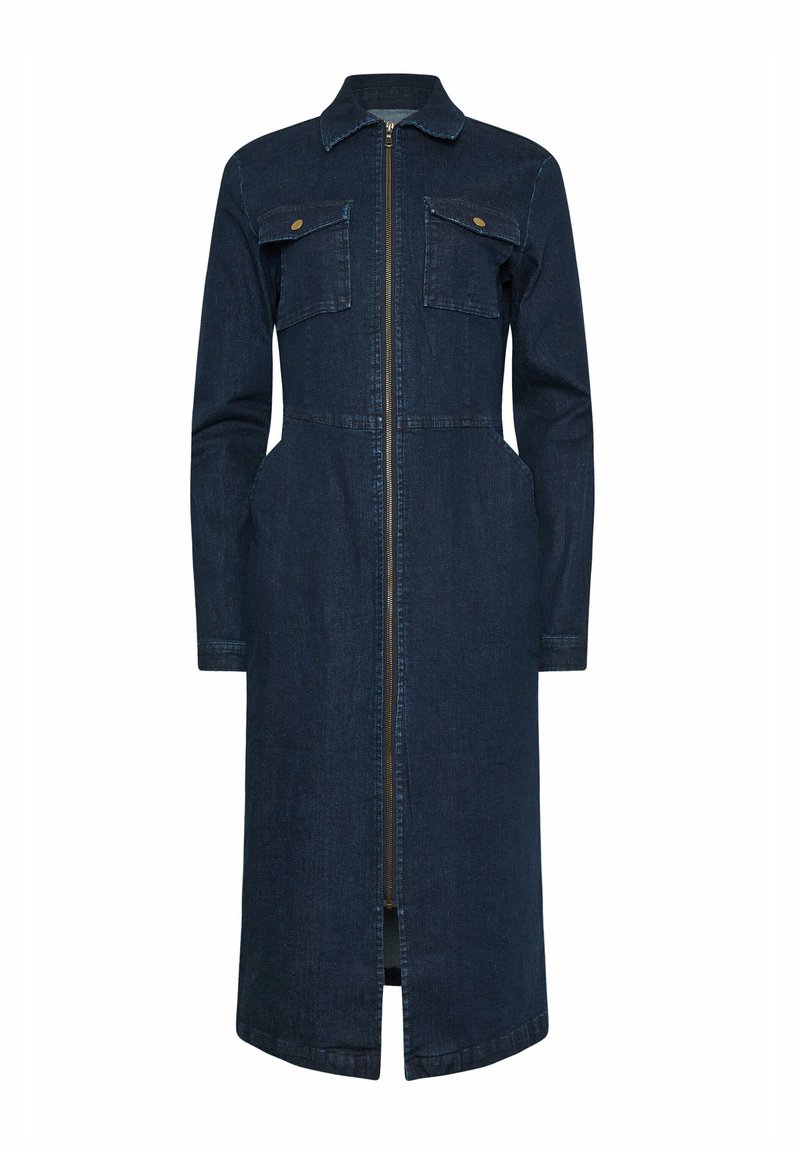 Long Tall Sally ZIP THROUGH MIDI QC - Denim dress - dark blue - Zalando