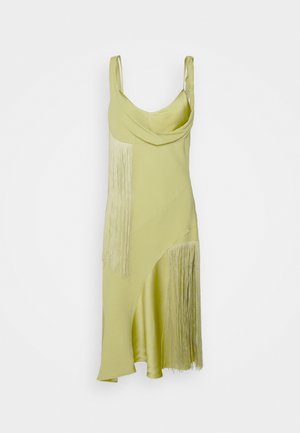 Victoria Beckham ASYMMETRIC FRINGE DRESS - Robe de soirée - pear green