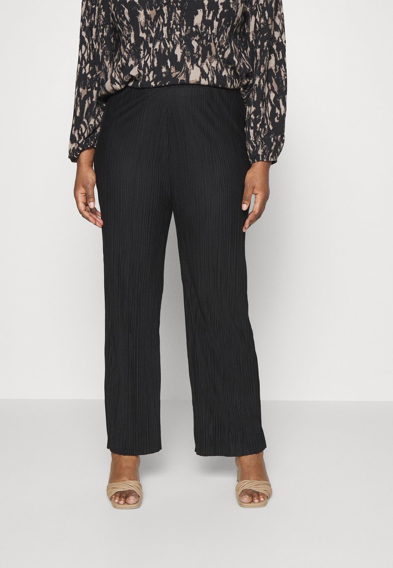 Vero Moda Curve - VMCIRA WIDE PANT - Kelnės - black, Padidinti