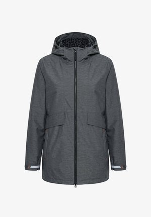 Ulla Popken, HYPRAR ZIPIN-FUNKTIONSJACKE, WASSERDICHT, KAPUZE - Parka - dark grey