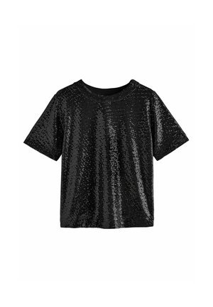 PETITE FIT - SEQUIN - Tricou cu imprimeu - black