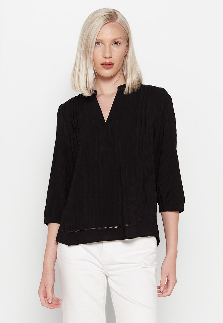 BLUSEN, 3/4 ARM Bluse grey black/dunkelgrau Zalando