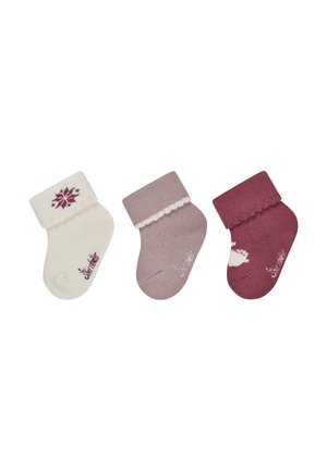 Sterntaler, BABY SOCKEN MIT UMSCHLAG 3ER PACK SCHNEEFLOCKE, UNI UND HASE - Socken - ecru