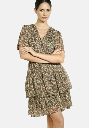 RUFFLED - Denné šaty - khaki med