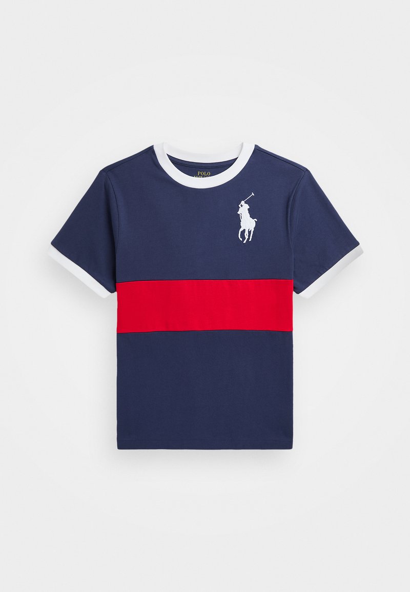 Polo Ralph Lauren BIG PONY HEAVYWEIGHT COTTON JERSEY TEE - Nyomott mintás póló - spring navy