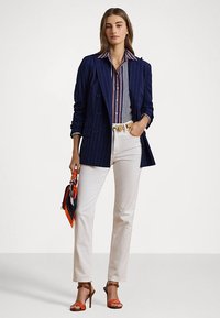 Lauren Ralph Lauren PINSTRIPE DOUBLE BREASTED TWILL BLAZER - Žakete - navy/white