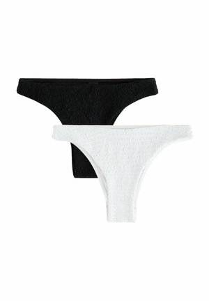 SHIRRED BRAZILIAN 2 PACK - Bikini-Hose - white black