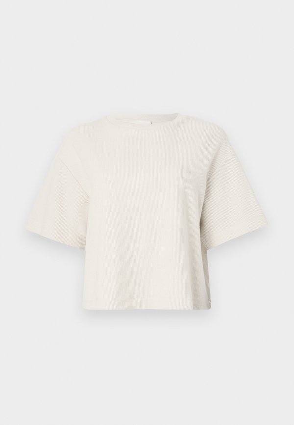 BACK SLIT - Print T-shirt - ecru4